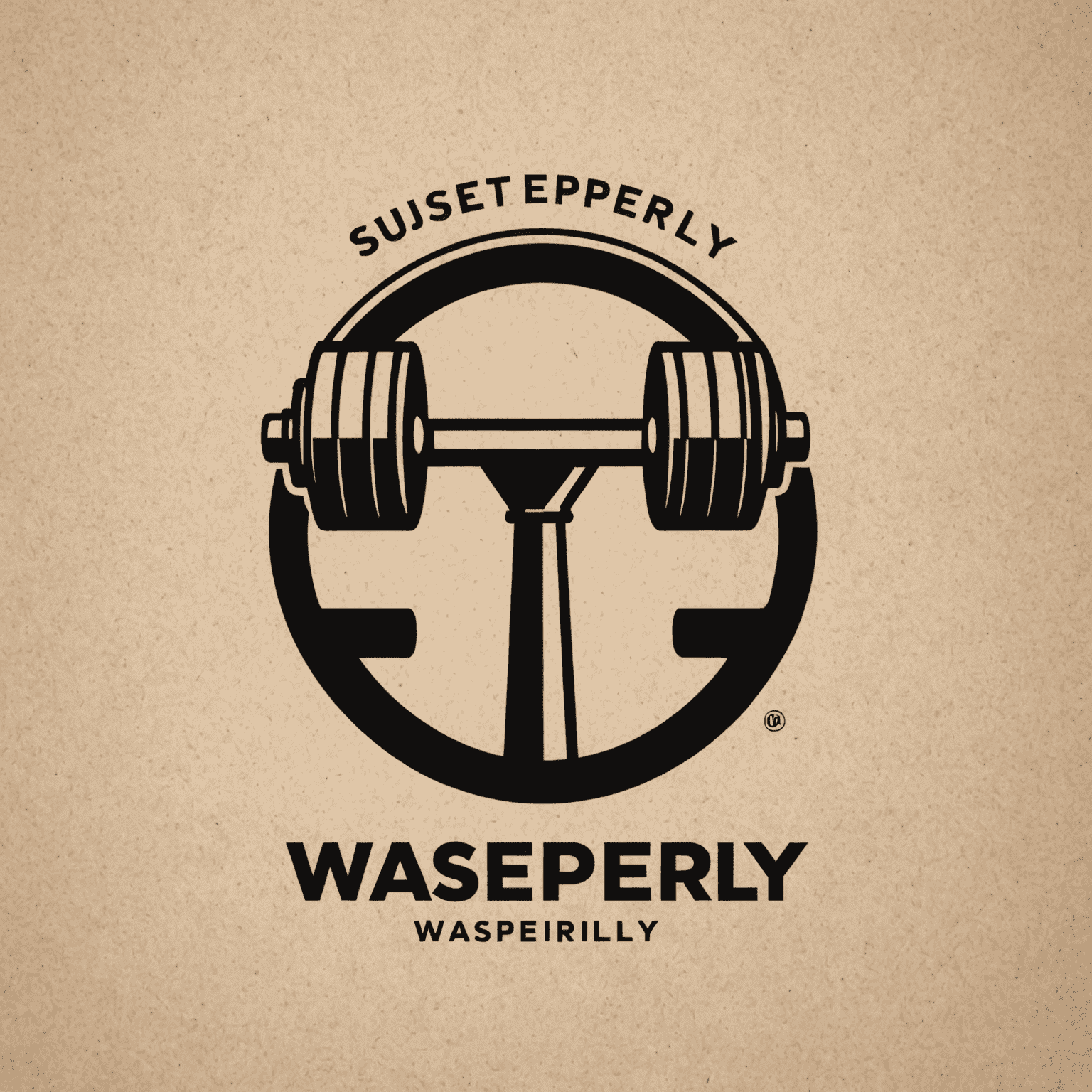 waspeorly Logo - Ein stilisiertes 'W' mit einer Hantel
