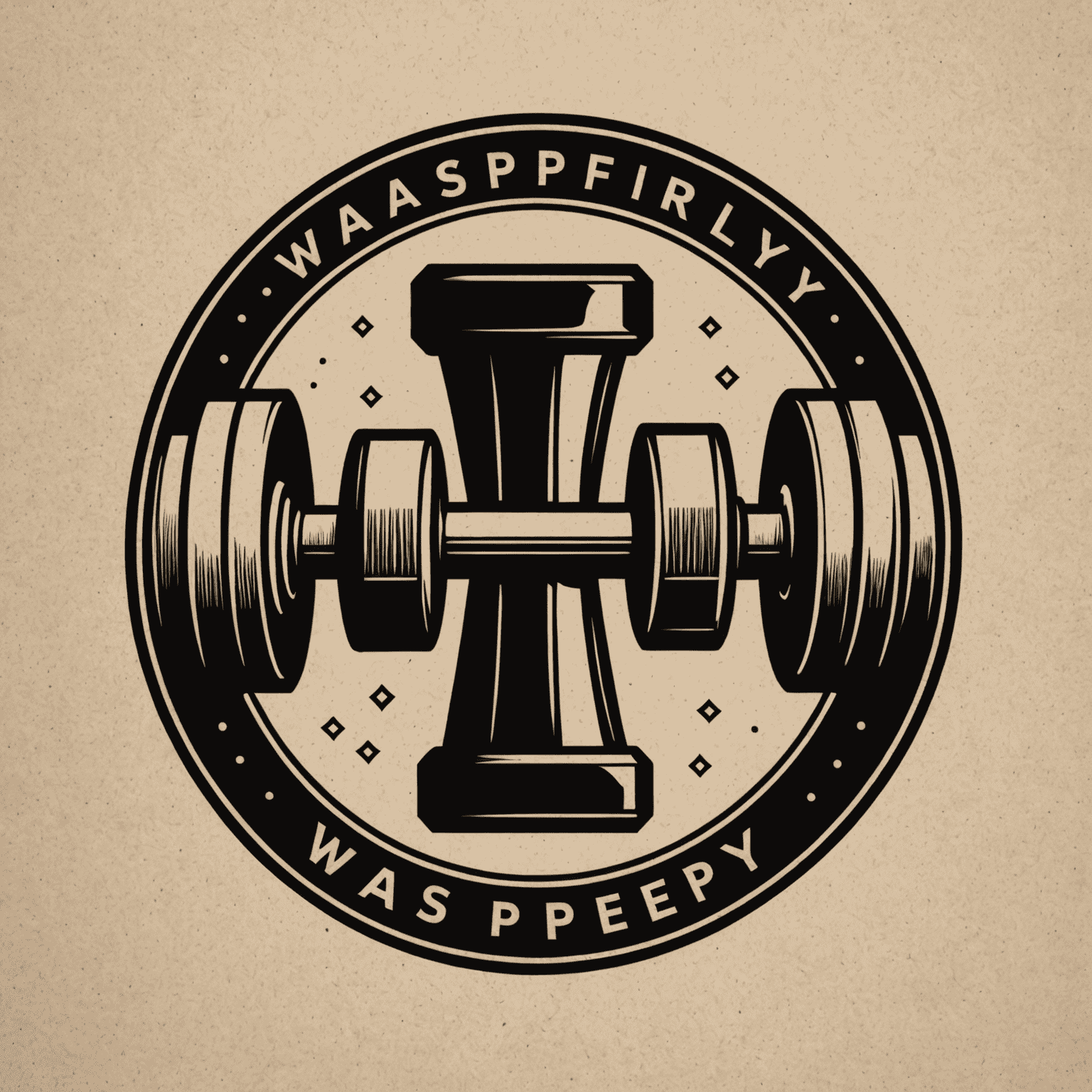 waspeorly Logo - Ein stilisiertes 'W' mit einer Hantel