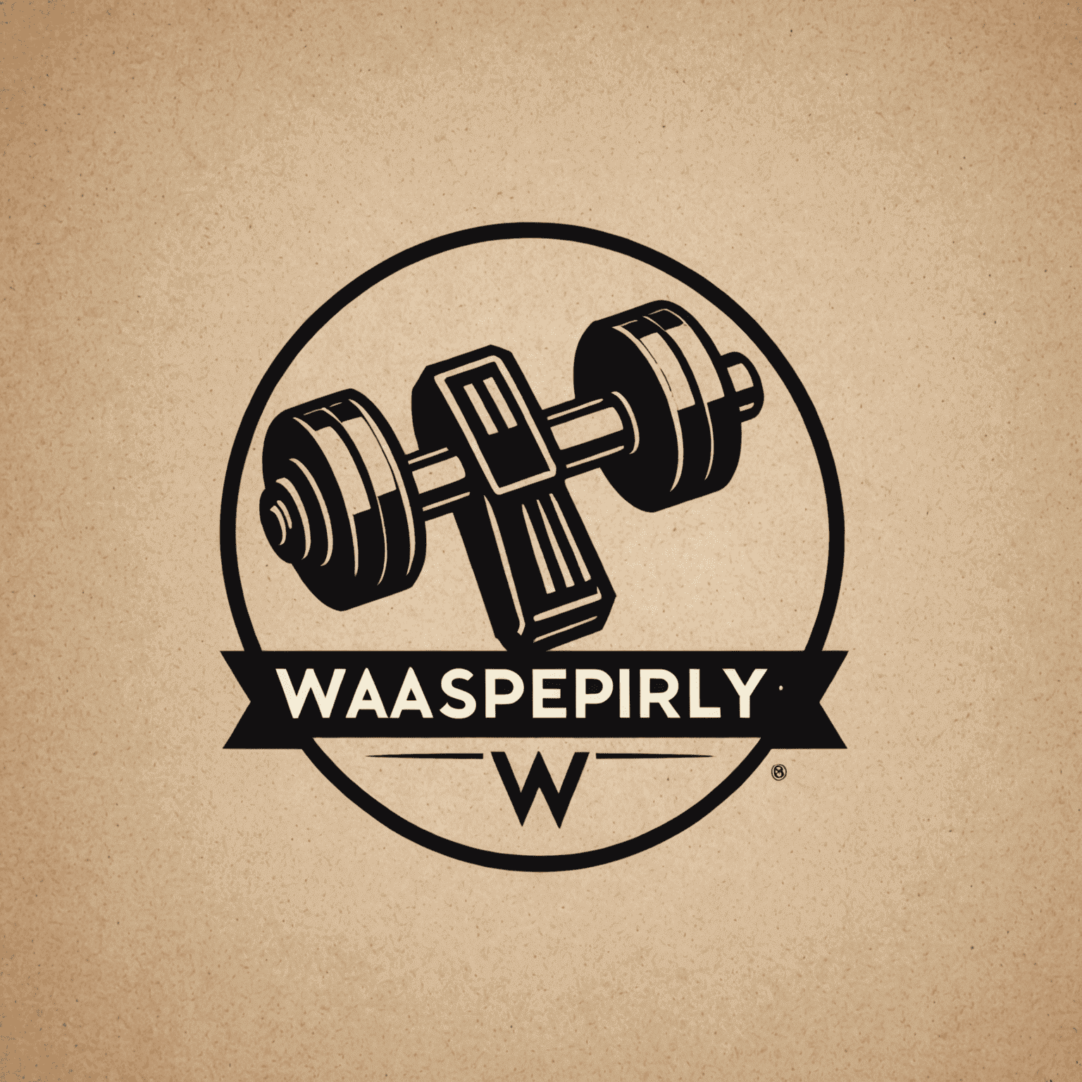 waspeorly Logo - Ein stilisiertes 'W' mit einer Hantel