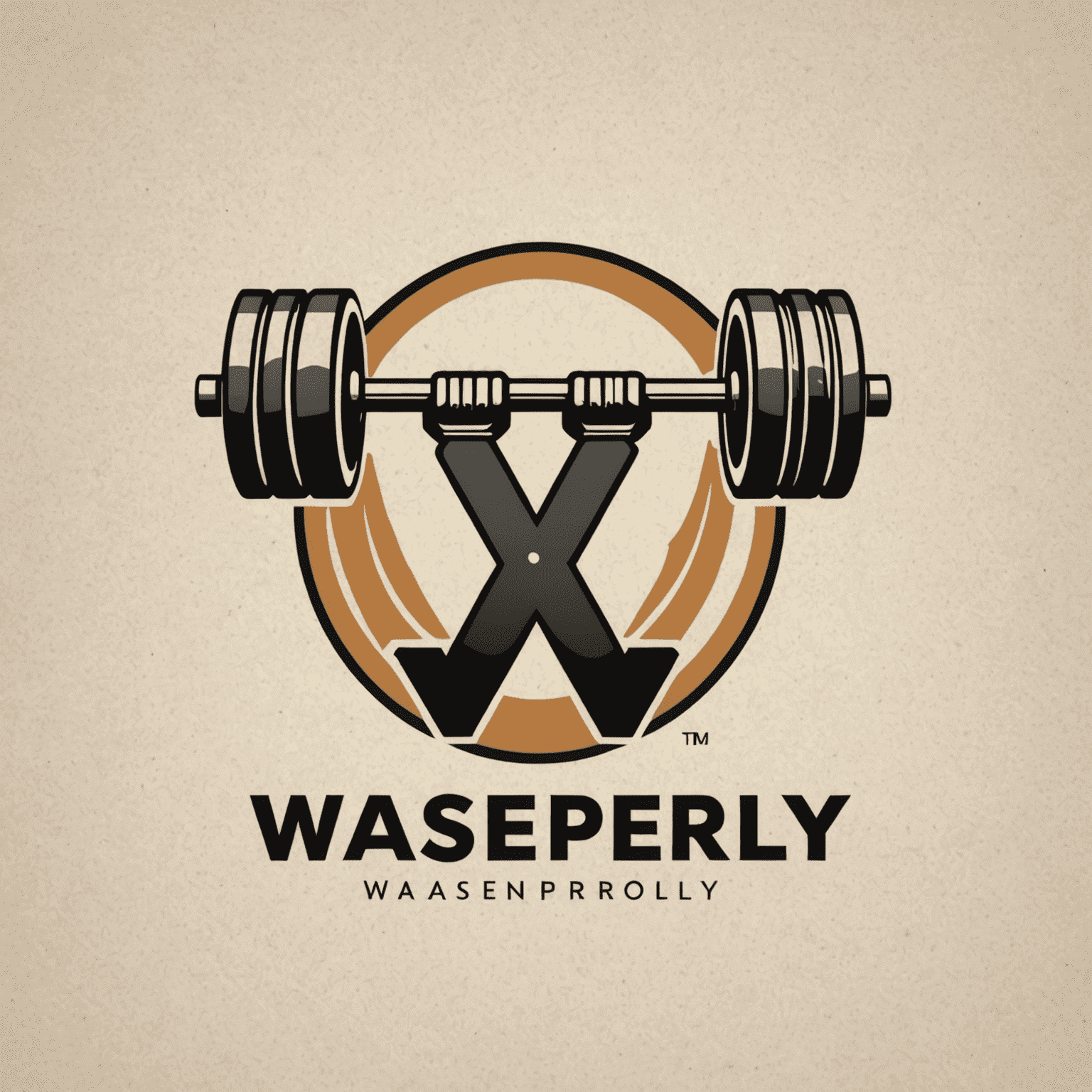 waspeorly Logo - Ein stilisiertes 'W' mit einer Hantel